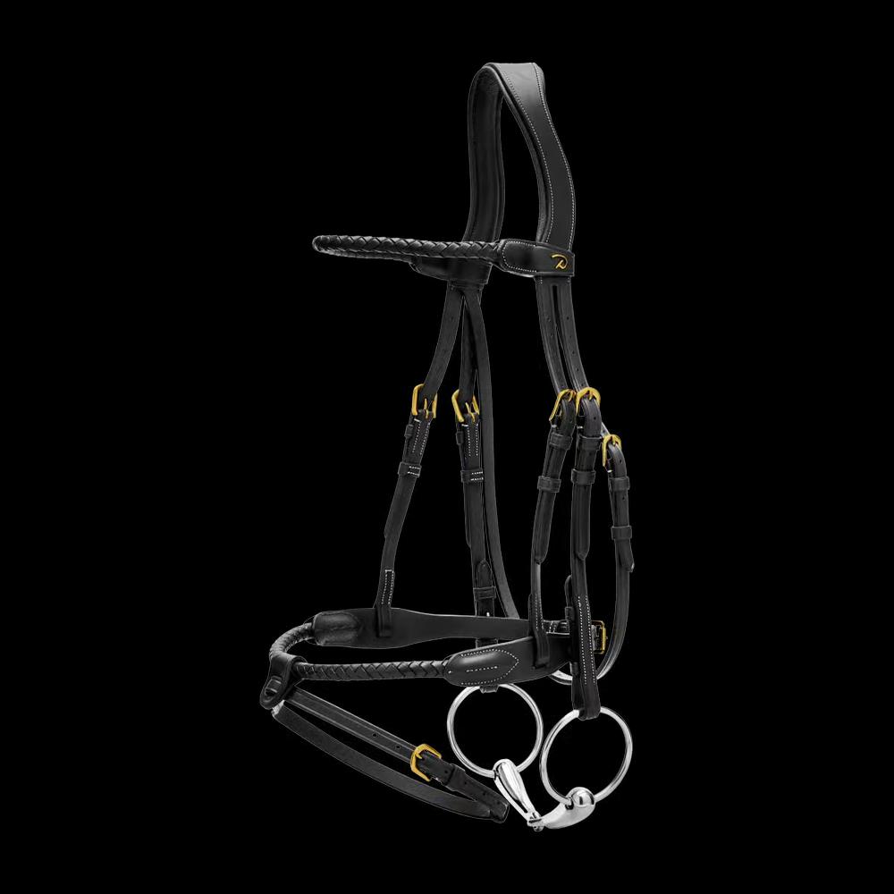 Braided Flash Noseband Bridle DY, black